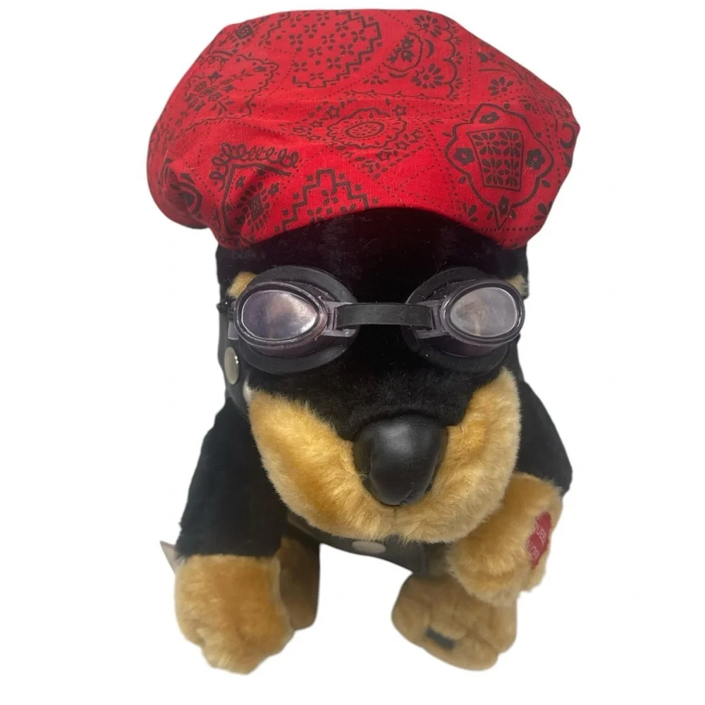 Biker Dog Wearing Leathers Plush Animal Sings Born To Be Wild PBC Int.
